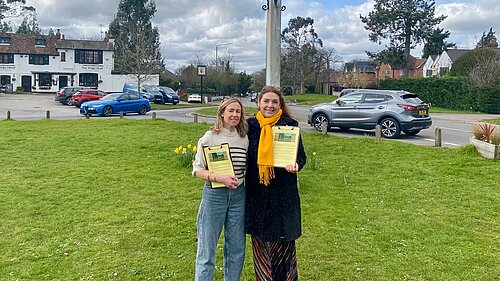 Liberal Democrat road safety campaigners in Bessels Green, Sevenoaks