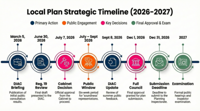 Timeline of the next steps of the Sevenoaks District Local Plan