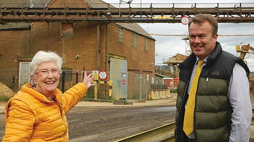 Merilyn Carnet and Richard Streatfield viewing potential Brownfield sites